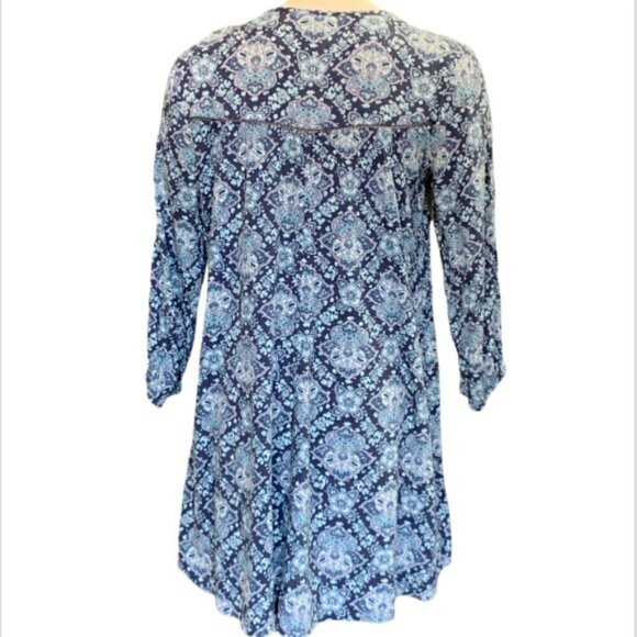 American Eagle Outfitters Shift Dress BOHO Peasant Long Sleeve Sz M #16G - Picture 5 of 9